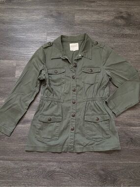 Copper Key Olive Green Utility Jacket for Kids